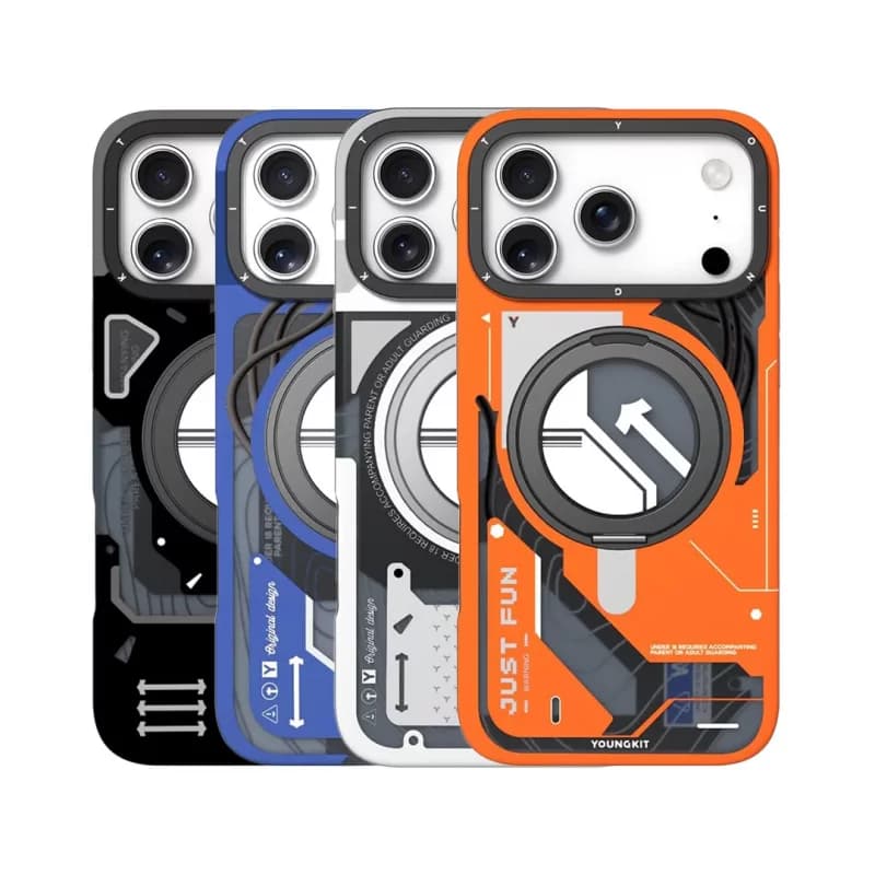 قاب آيفون 17 پرومکس برند YOUNGKIT مدل cyberpunk 360 — تصویر ۴