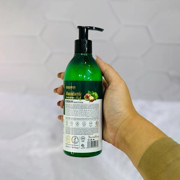 کرم مرطوب‌کننده دست و بدن دیلمون مدل Macadamia حجم ۳۵۰ میلی لیتر — تصویر ۳