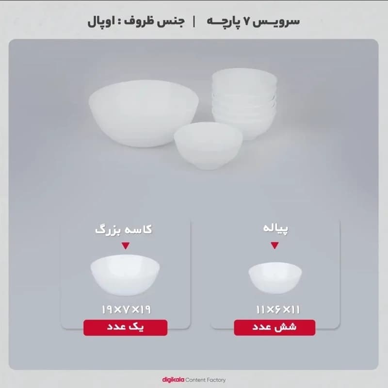سرویس کاسه7عددی دینو آرکوپال — تصویر ۳