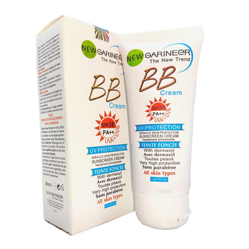 بی‌بی کرم گارنیر SPF 50++ ضد آفتاب رنگی مناسب همه پوست‌ها
