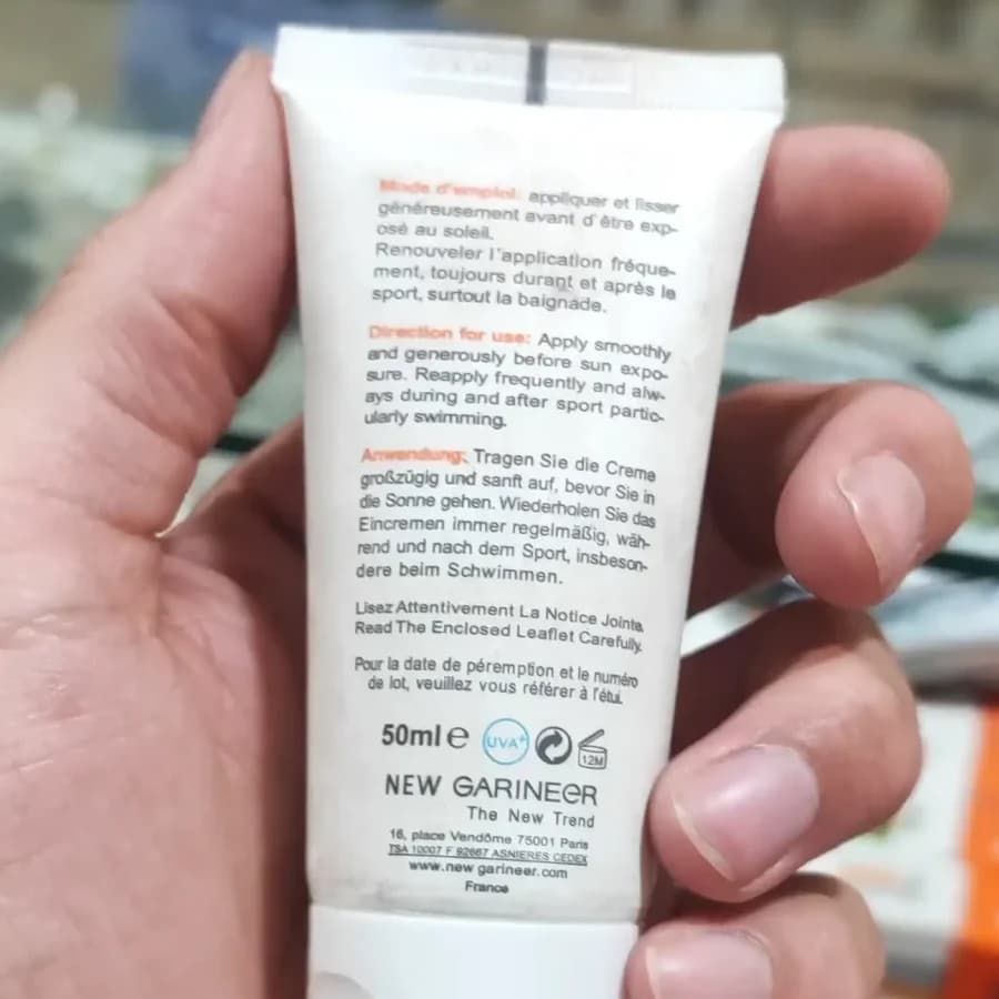 بی‌بی کرم ضد آفتاب گارنیر +SPF 50 محافظت و پوشش کامل پوست — تصویر ۵