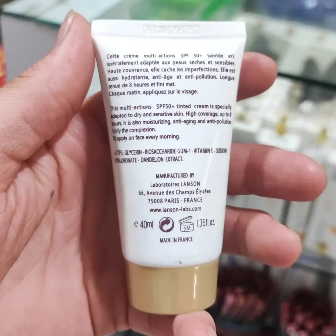 کرم ضد آفتاب لانسون SPF 50 شماره 1.5 – مناسب انواع پوست، 40 میلی‌لیتر — تصویر ۳