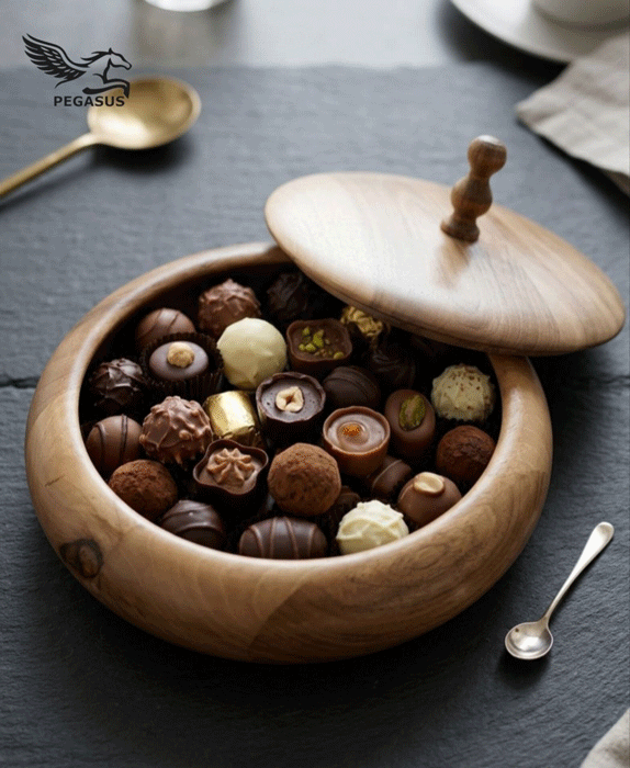 شکلات خوری چوب گردو در 2 مدل