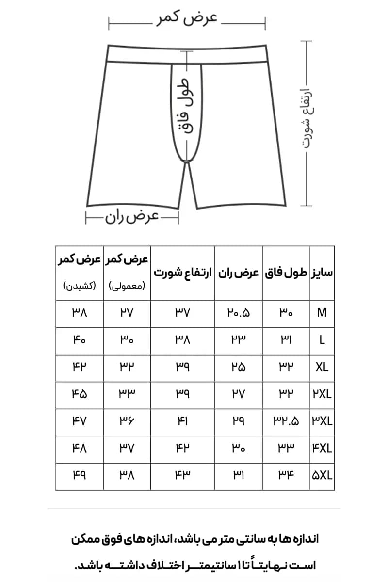 شورت پادار مردانه کمرکش لیفه ای سفید | بلکس — تصویر ۲