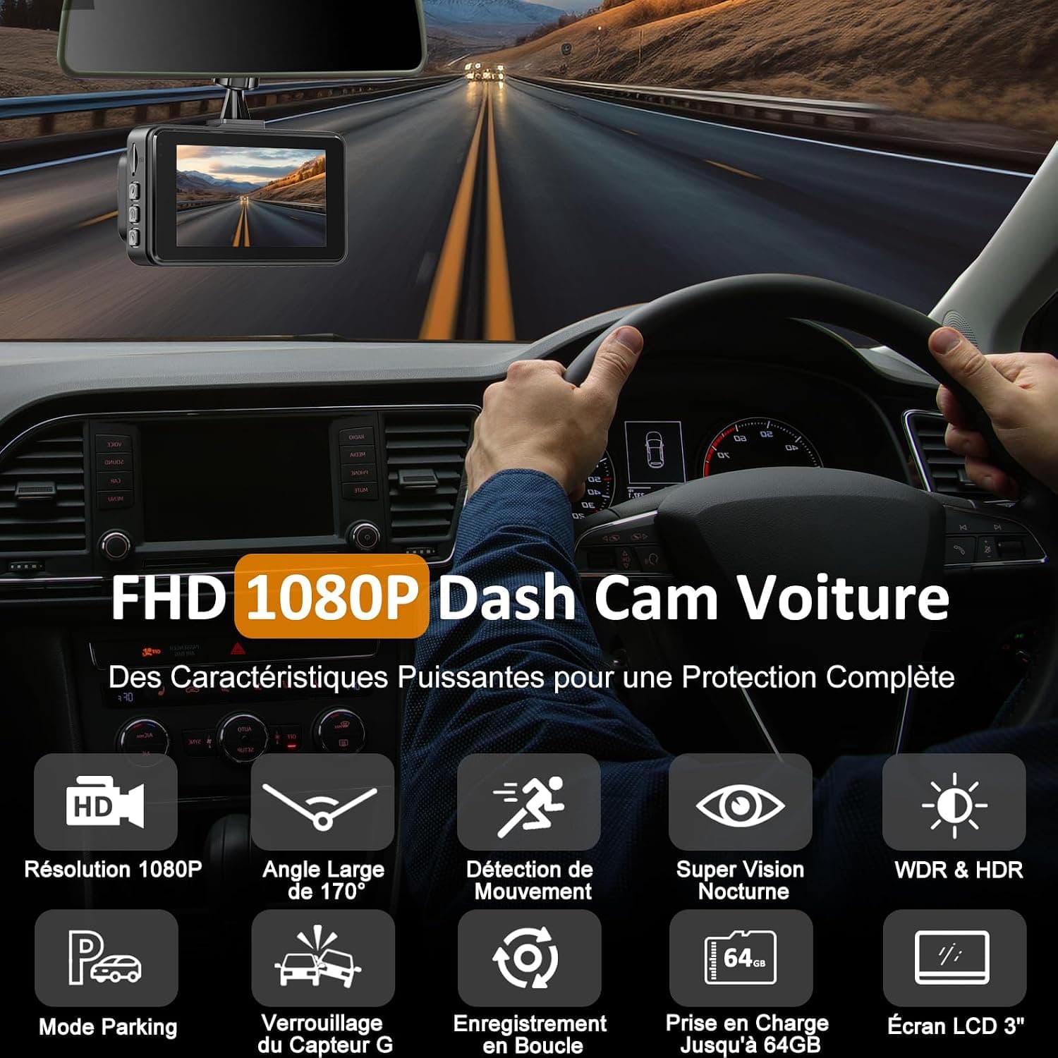 دوربین ثبت وقایع Dusefogo مدل M78 – کیفیت FullHD، دید در شب همراه با حافظه 64 گیگ — تصویر ۲