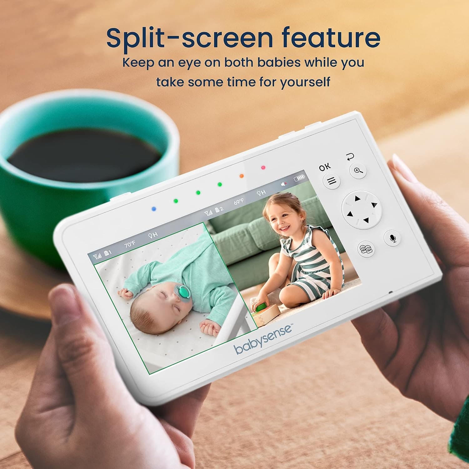 دوربین اتاق کودک Babysense مدل V43 | مانیتور 4.3 اینچی — تصویر ۲