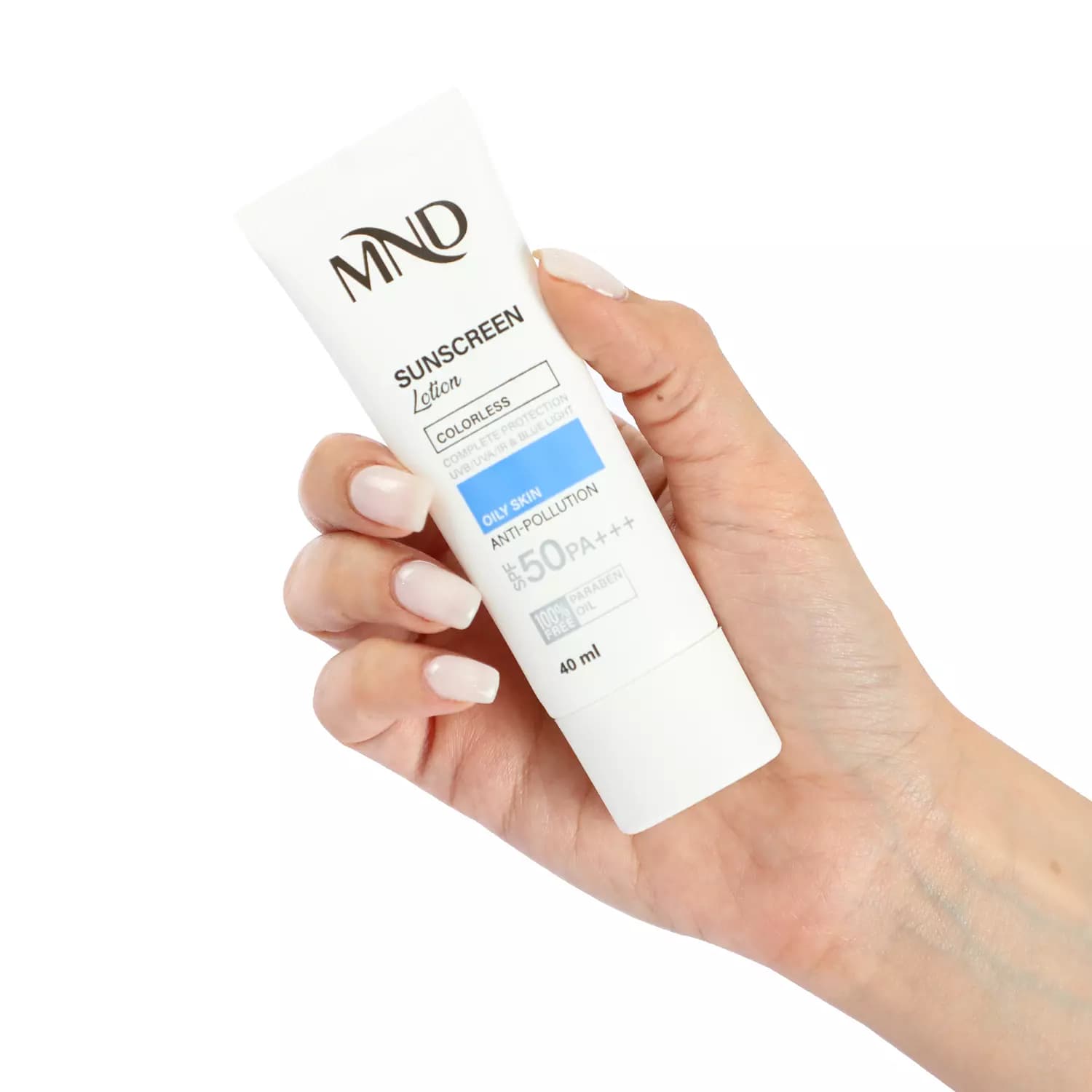 لوسیون ضد آفتاب (SPF 50) مناسب پوست چرب ام ان دی 40 میلی‌لیتر — تصویر ۴