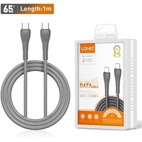 کابل USB-C به USB-C الدینیو LDNIO LC671C طول 1 متر — تصویر ۴