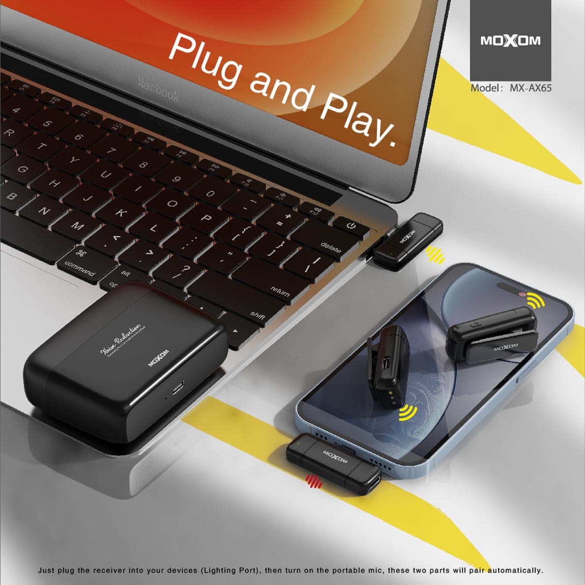 میکروفن یقه ای موکسوم مدل MX-AX65 — تصویر ۶