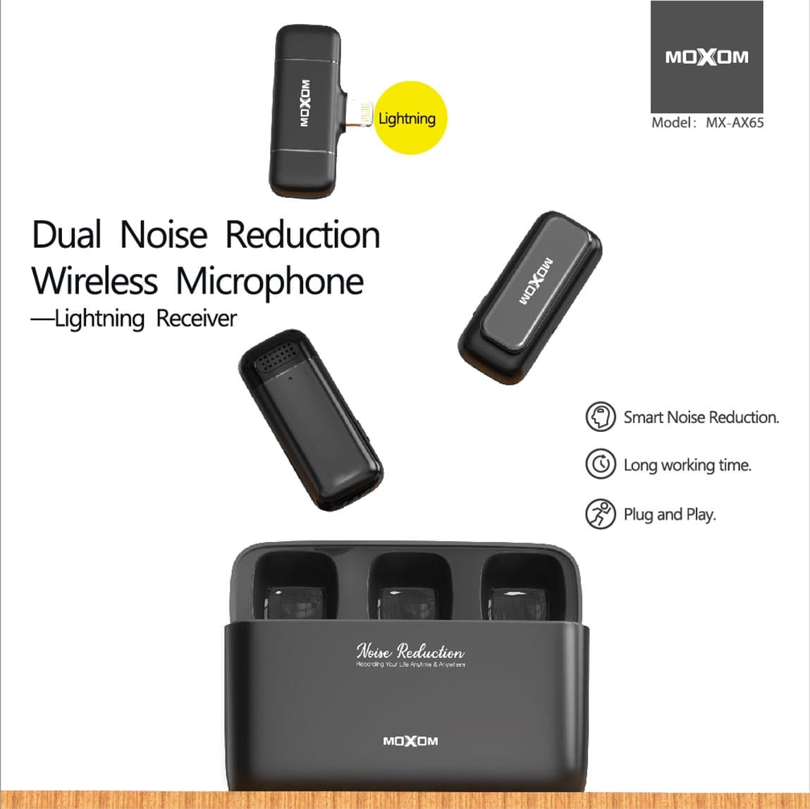 میکروفن یقه ای موکسوم مدل MX-AX65 — تصویر ۳