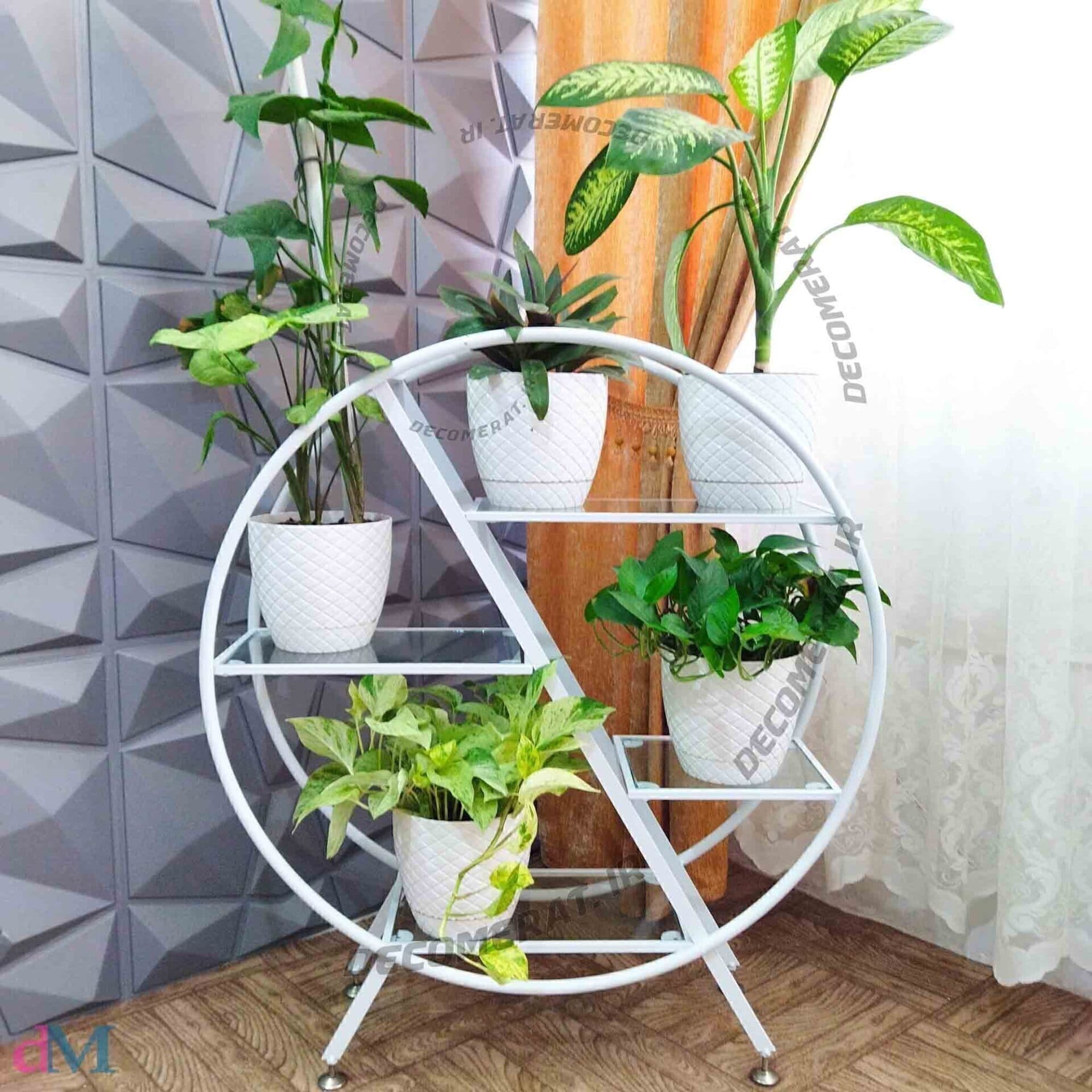 استند گلدان دکومرآت طرح ماه گل — تصویر ۴