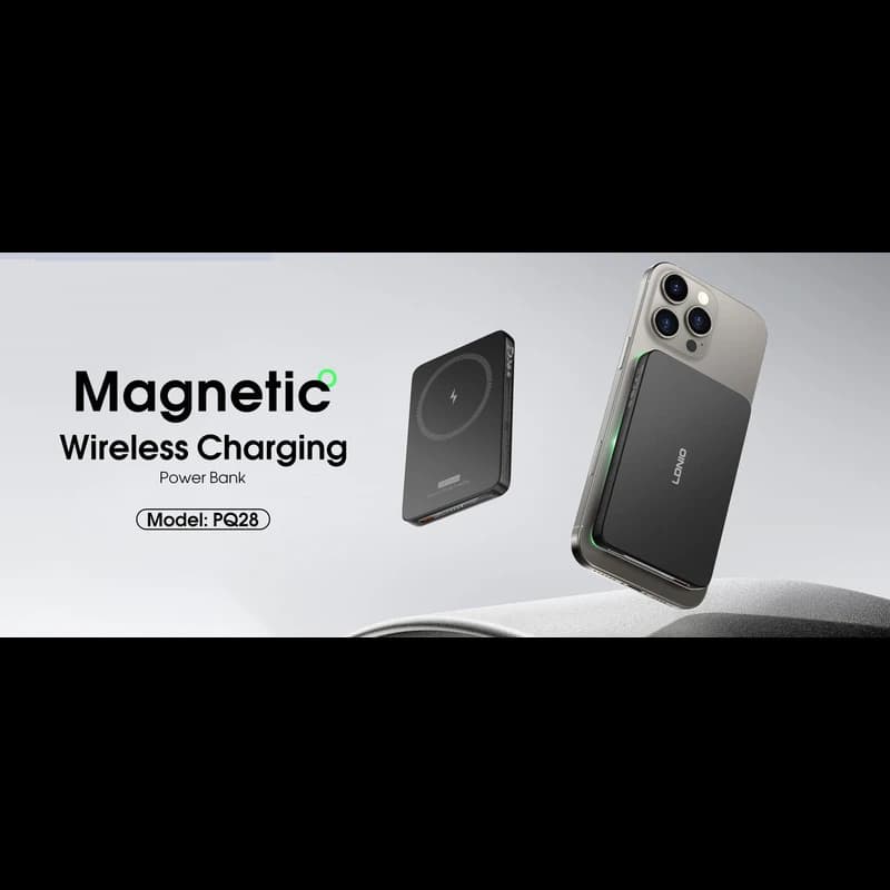 پاوربانک LDNIO PQ28 ظرفیت 5000mAh | شارژ بی‌سیم 15W — تصویر ۳