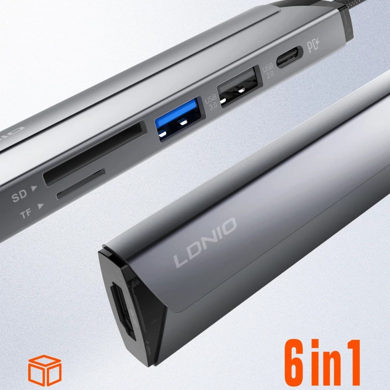 هاب 6 پورت تایپ سی الدینیو مدل DS-56H — تصویر ۴