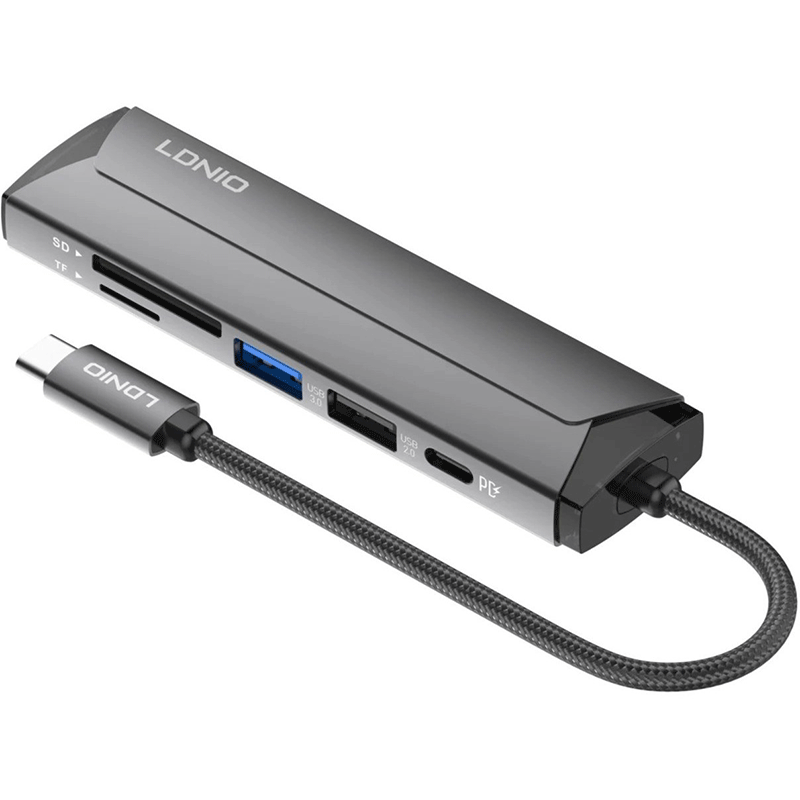 هاب 6 پورت تایپ سی الدینیو مدل DS-56H