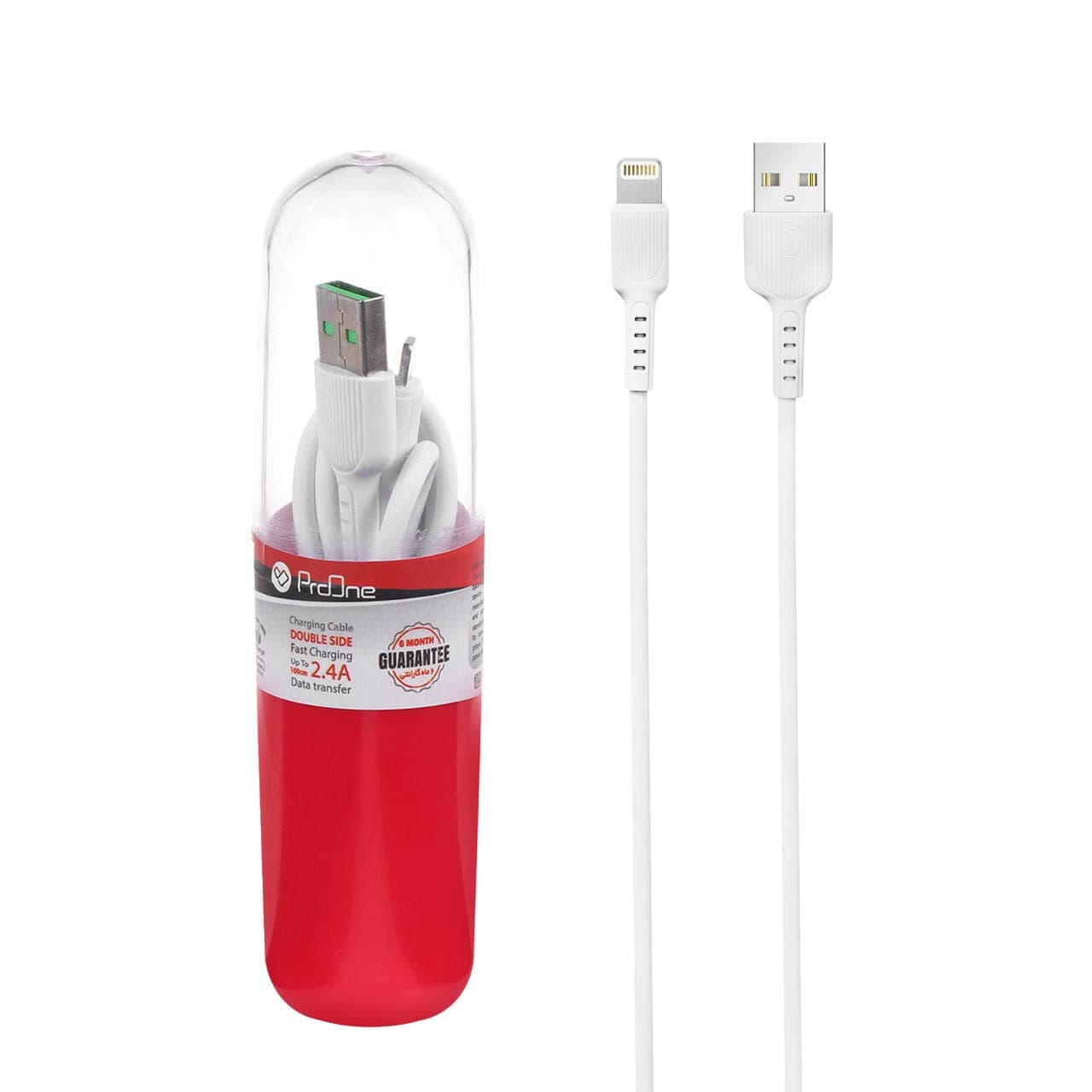 کابل USB به Lightning پرووان 1 متر با انتقال داده سریع — تصویر ۳