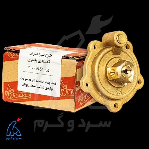 کیت تعویض قاب برنجی طرح شیر احتراق اهسته پلیمری ابگرمکن دیواری کد 2001951