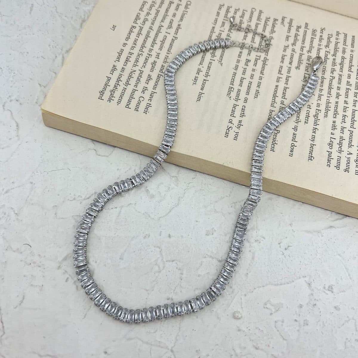 گردنبند زنانه مدل تنیسی کد N4733 — تصویر ۷