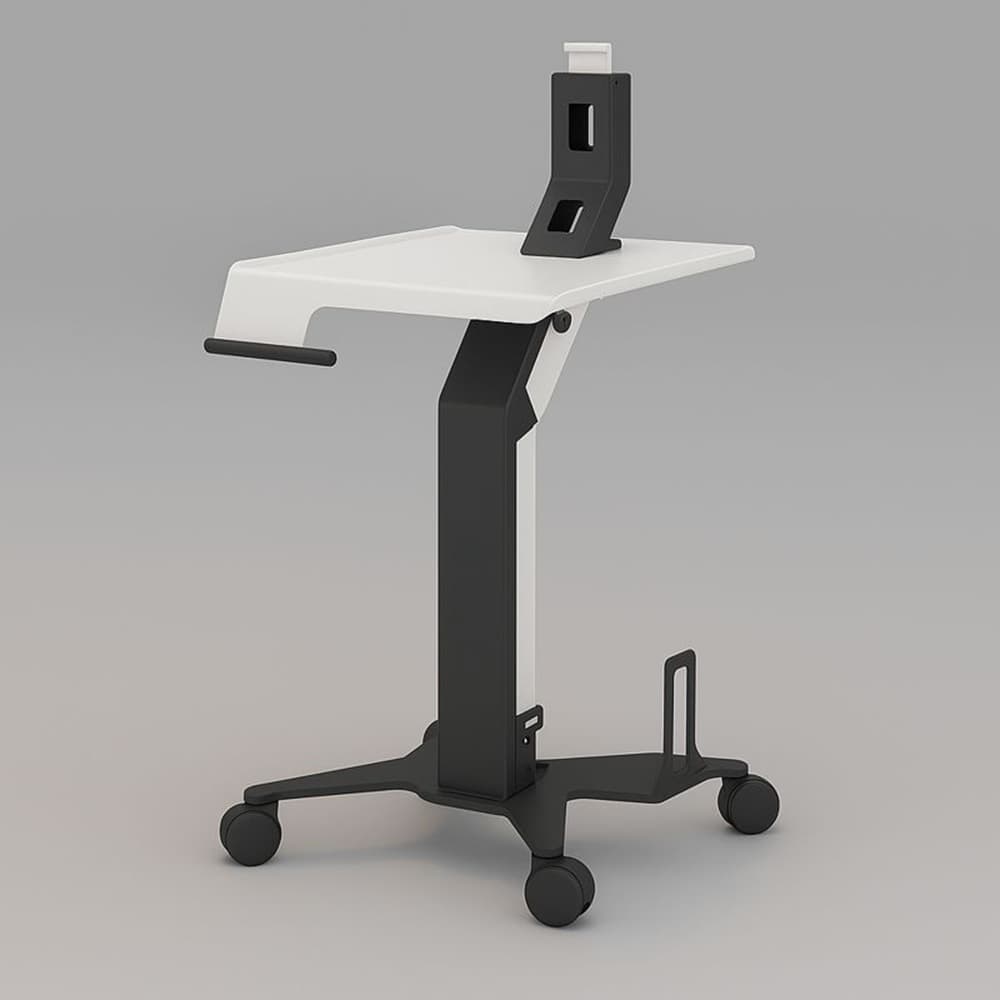 ترالی اسکنر دندان‌پزشکی با پایه کیس و پایه مانیتور متحرک نوید اکباتان مدل TR-425
