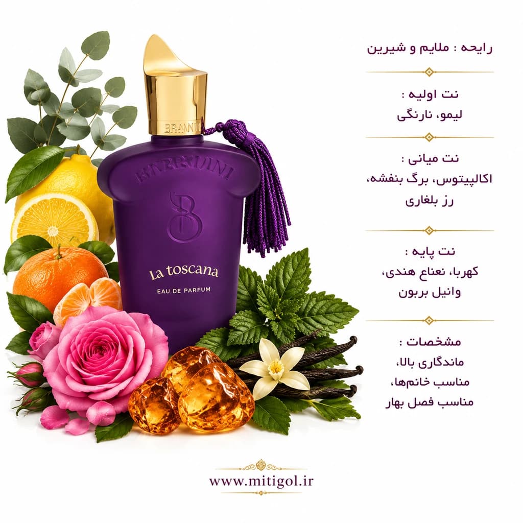 عطر ادکلن کازاموراتی لاتوسکانا 33میل برندینی La toscana — تصویر ۳