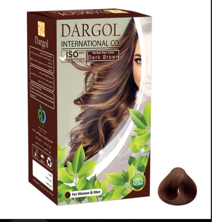 رنگ مو گیاهی دارگل قهوه ای تیره 120 میل