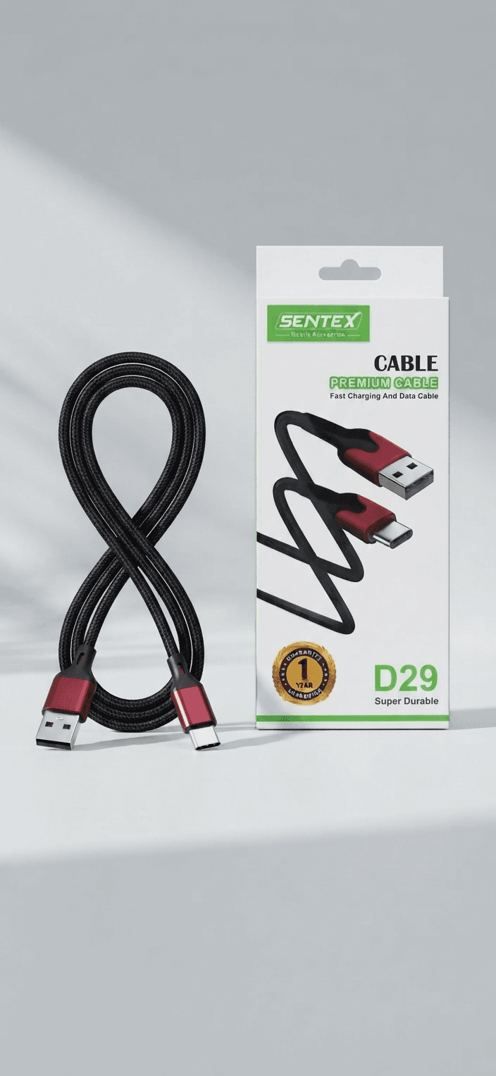 کابل تبدیل USB به USB-C سنتکس مدل D29 طول 1متر