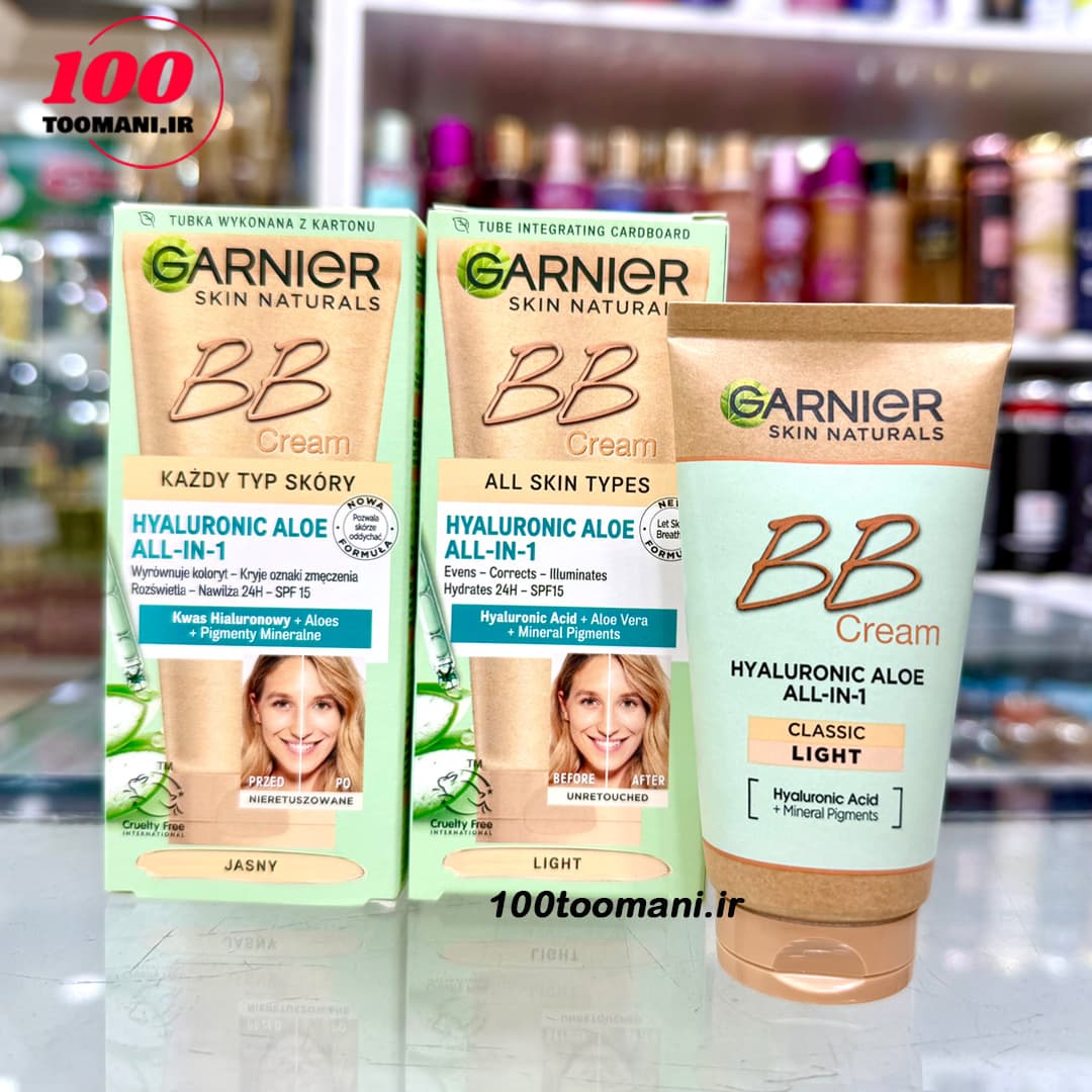بی بی کرم آبرسان گارنیر رنگ لایت 50 میل | مناسب انواع پوست (SPF15) — تصویر ۳