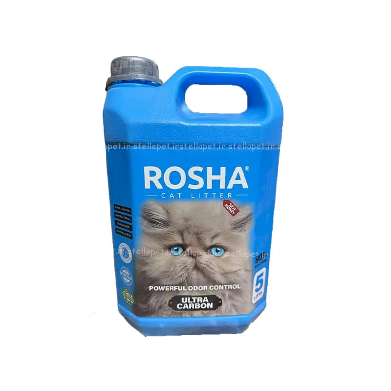 خاک گربه گالنی 100 درصد کربن روشا 5L