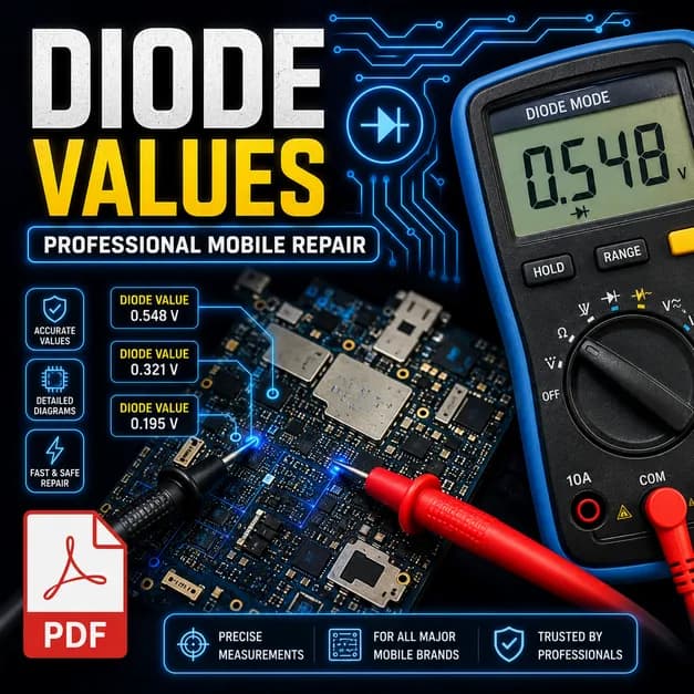 دانلود فایل iPhone 12 Pro Max WiFi Diode Mode | مقادیر دیود مدار WiFi آیفون 12 پرو مکس