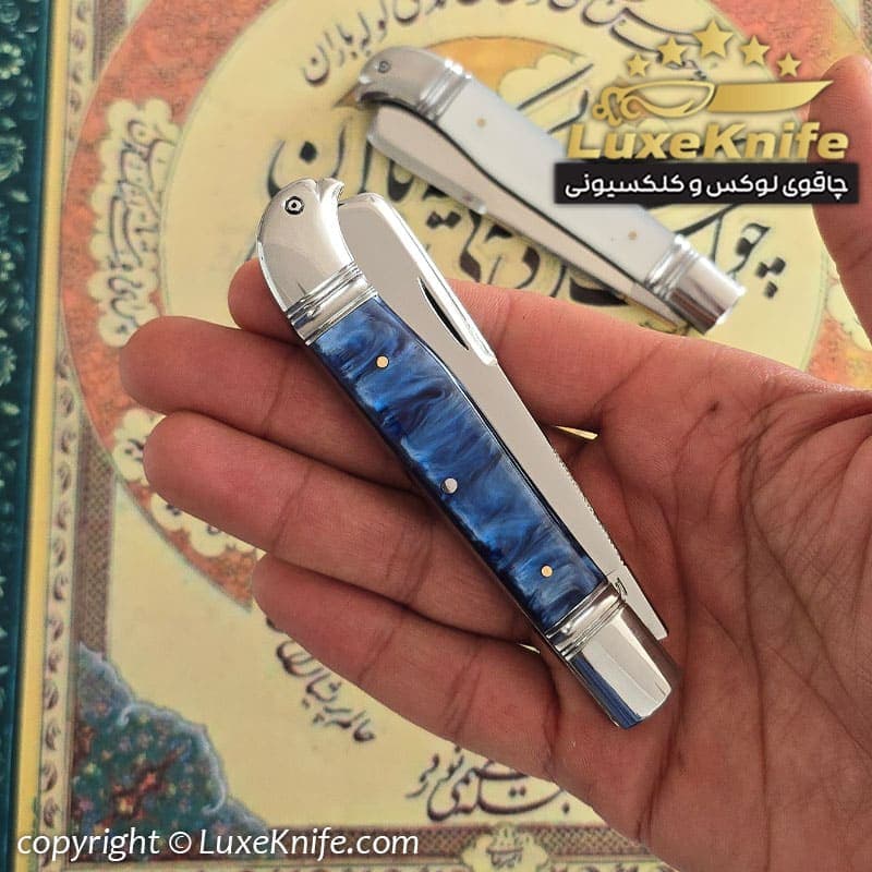 قلم تراش لوکس طرح ماهلین ( تیغه فولادی و دسته فیبر آلمانی ) — تصویر ۲