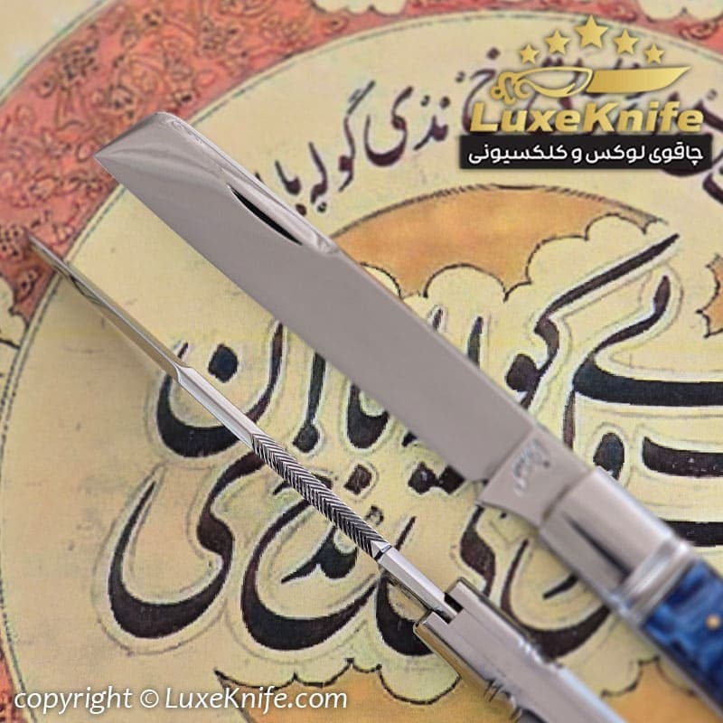 قلم تراش لوکس طرح ماهلین ( تیغه فولادی و دسته فیبر آلمانی ) — تصویر ۵