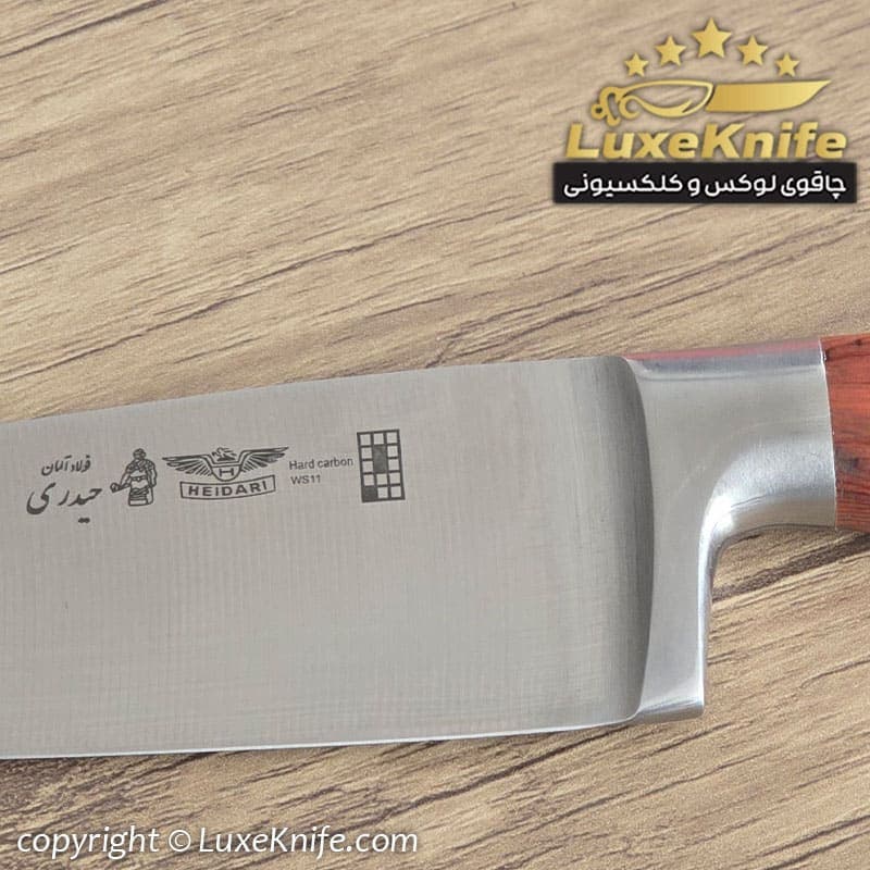 کارد سلاخی تیغه بولستر حیدری ( تیغه فولاد آلمان ) دسته پلی وود — تصویر ۲