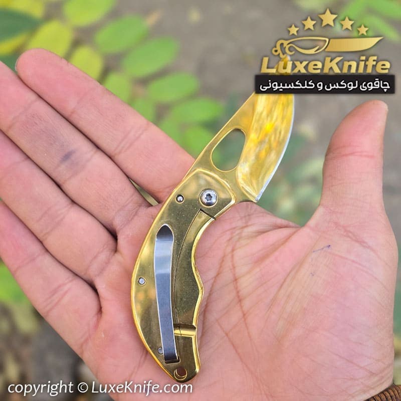 چاقوی بوکر مینی طلایی مدل boker f87 — تصویر ۴