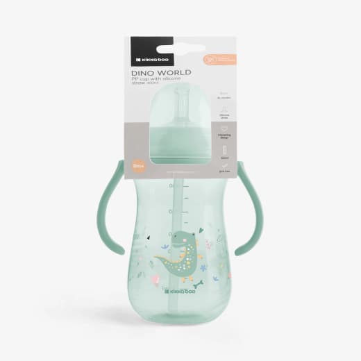 لیوان نی دار کیکابو مدل Dino world حجم 300 میل — تصویر ۲