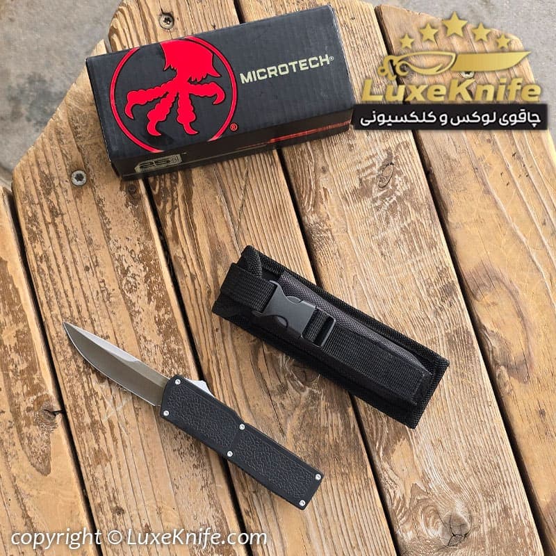 چاقوی میکروتک ضامن اتومات مدل m-21 ( همراه کیف برزنتی و جعبه )
