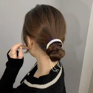 گیره گوجه ای آبشاری نگینی آویزدارpu970 — تصویر ۴