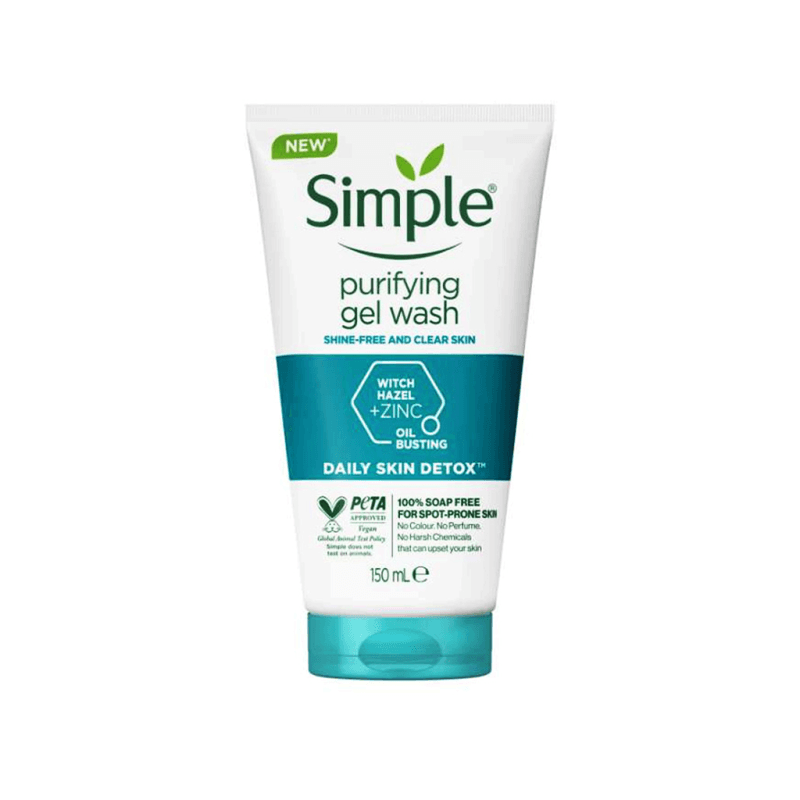 ژل شستشوی سیمپل مدل daily skin detox مخصوص پوست چرب و مختلط حجم 150 میلی لیتر