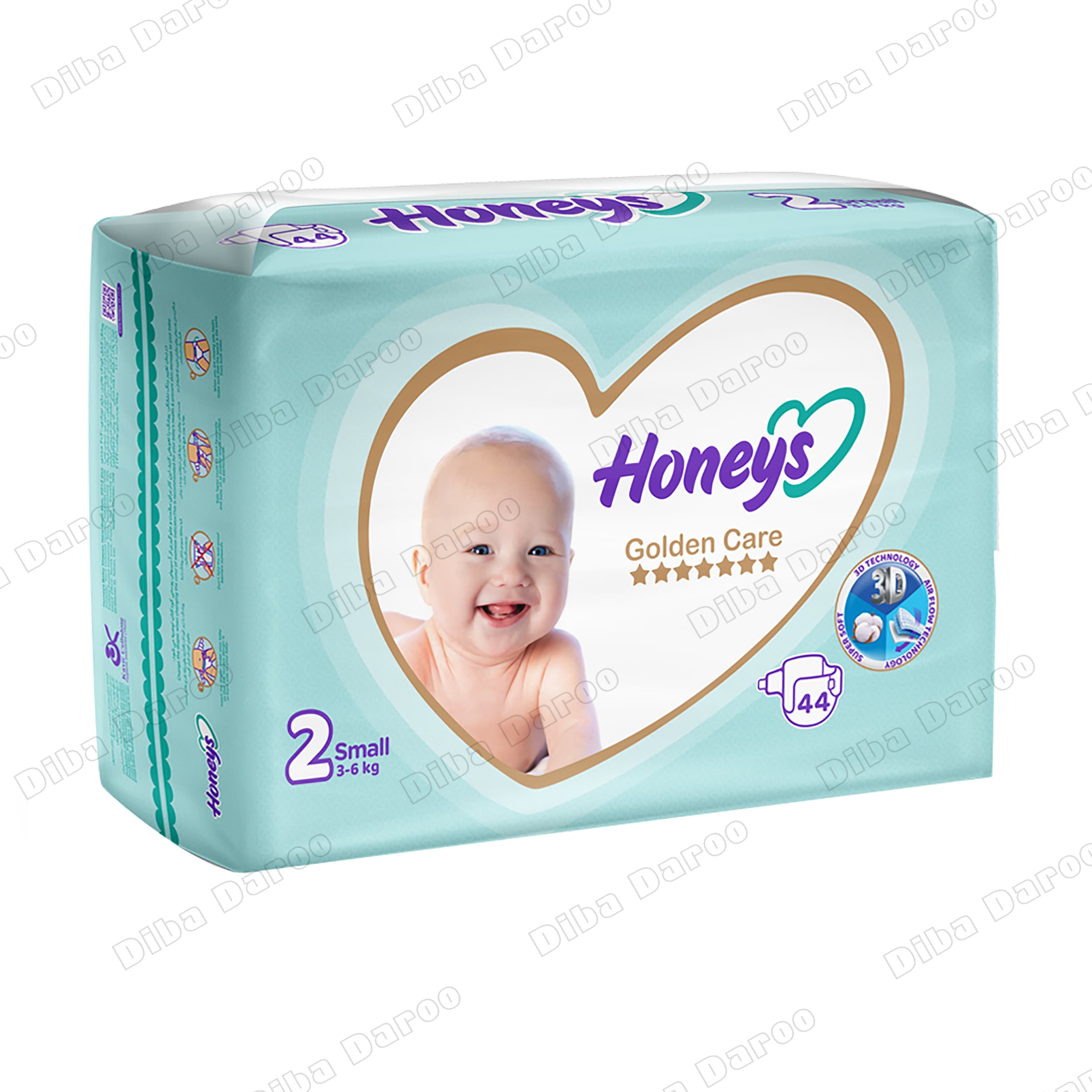 پوشک بچه سایز 2 هانیز 44 عددی