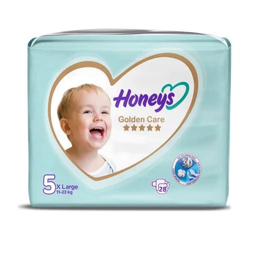 پوشک هانیز سایز 5 بسته 28 عددی — تصویر ۲