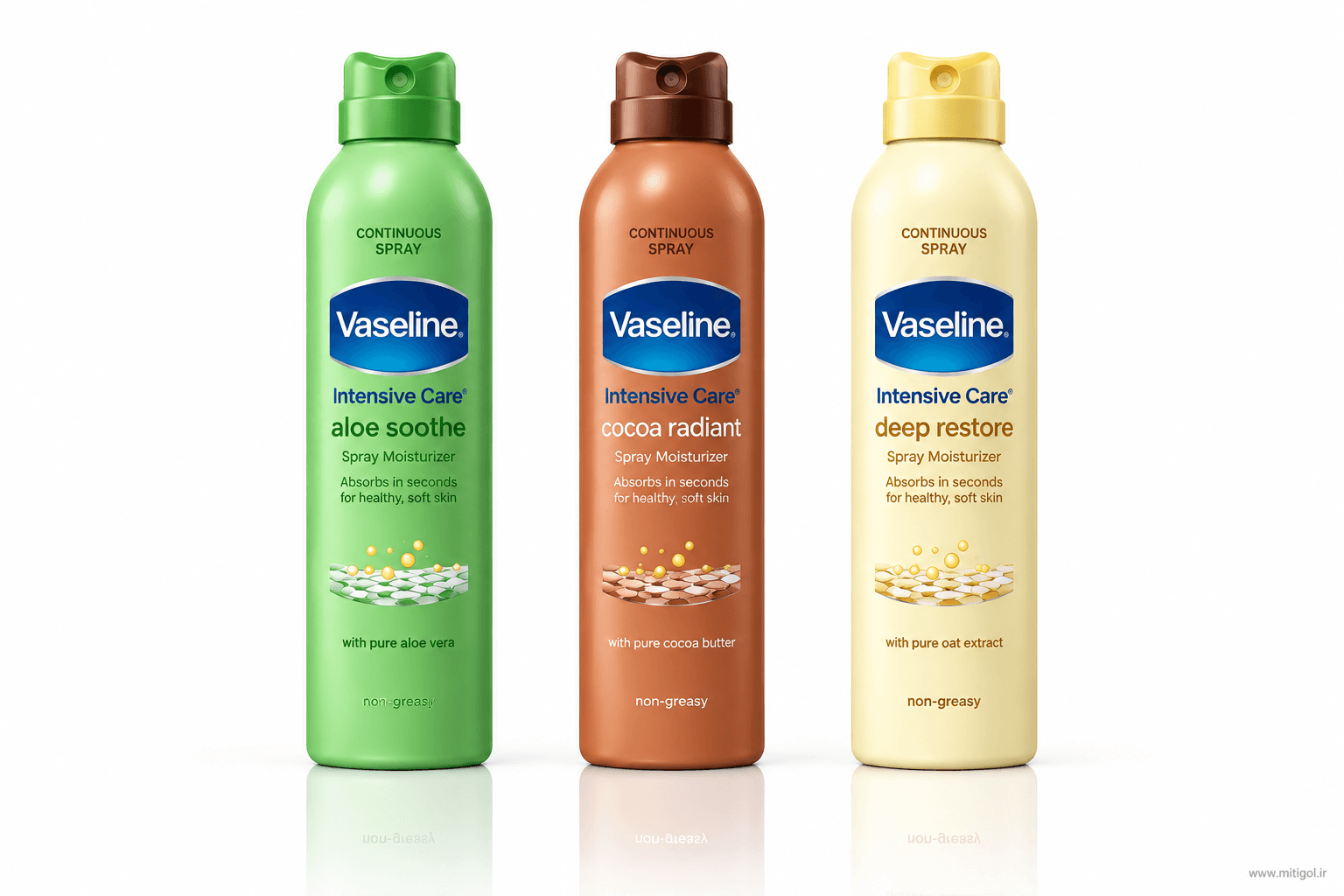 اسپری آبرسان و مرطوب کننده وازلین حجم 190 میل Vaseline