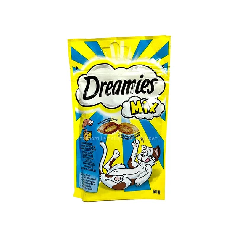 تشویقی گربه دریمز ماهی پنیر 60g