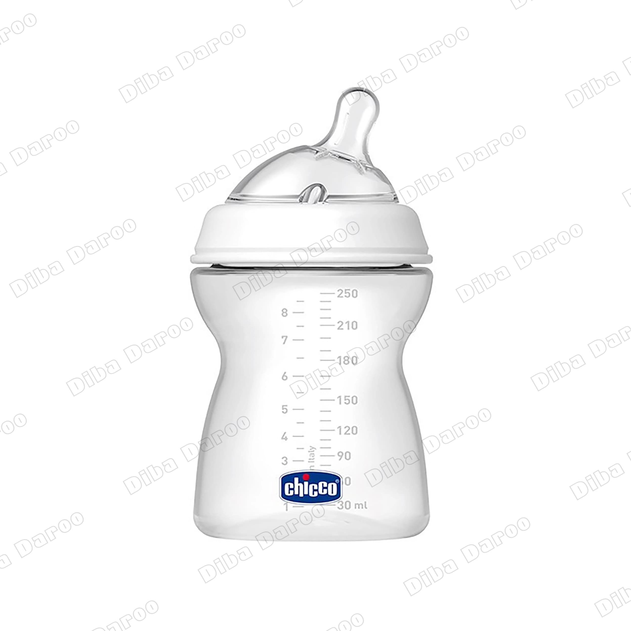 شیشه شیر چیکو مدل نچرال فیلینگ 250 میلی لیتر رنگ شفاف