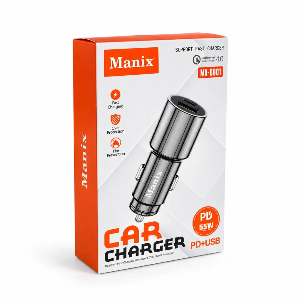 شارژر فندکی 55 وات مانیکس مدل MA-6801 — تصویر ۵