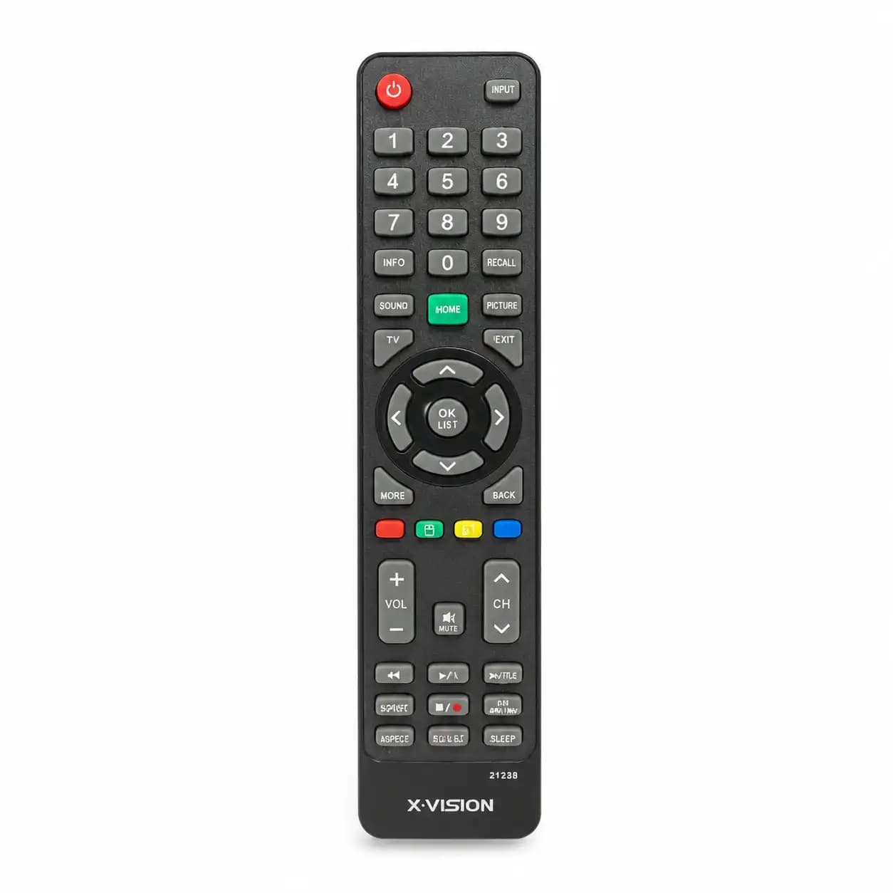 ریموت کنترل تلویزیون ایکس ویژن مدل HOME سبز