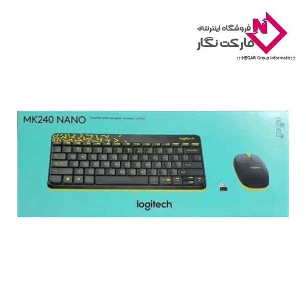 کیبورد و موس بی‌سیم برند Logitech مدل MK240 mininano — تصویر ۶
