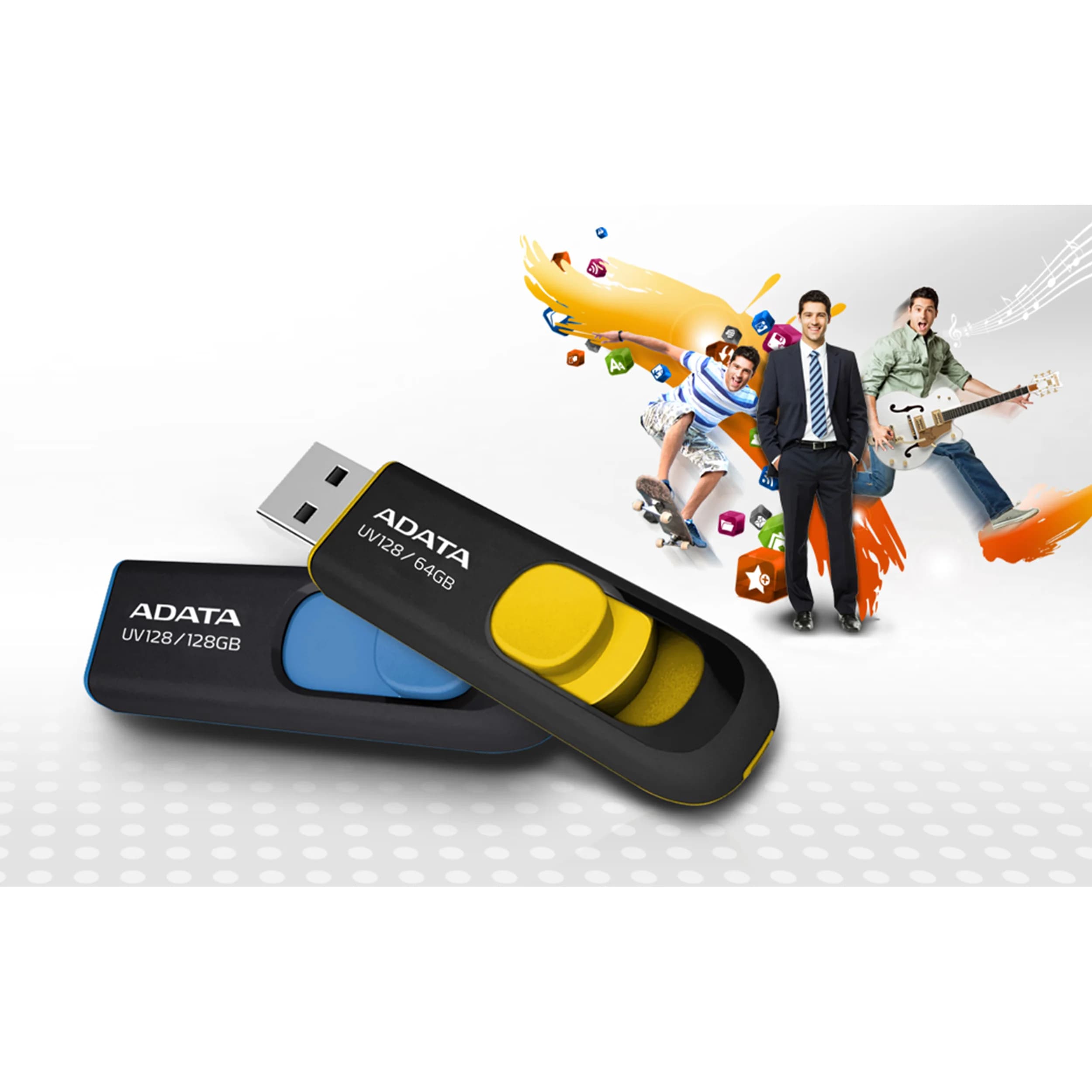 فلش مموری ای دیتا مدل DashDrive UV128 ظرفیت 32 گیگابایت USB 3.2 Gen1 — تصویر ۳
