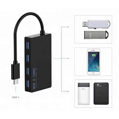 هاب 4 پورت کابل تایپ سی KAISER USB3 103 — تصویر ۵
