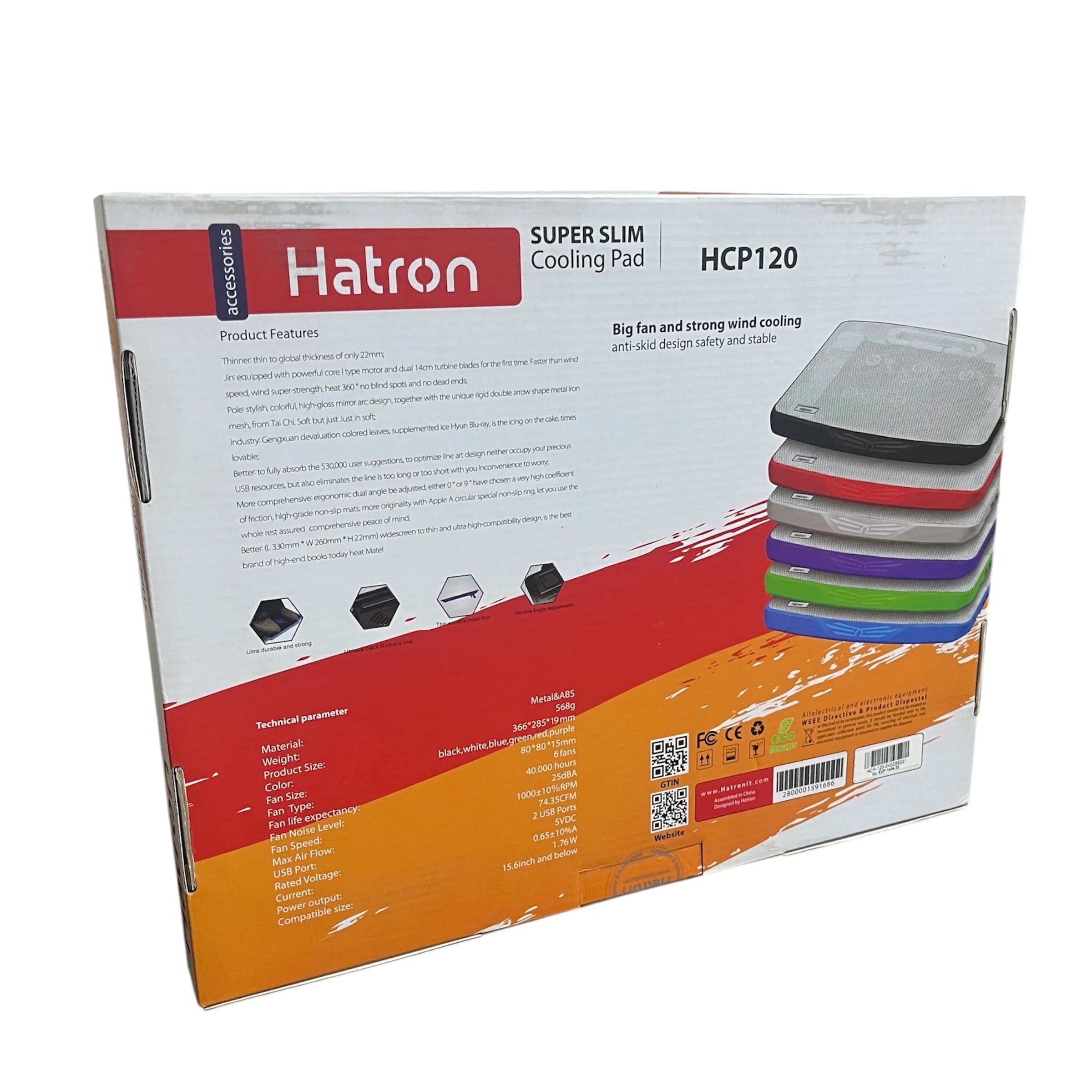 پایه خنک کننده هترون ۶ فن مدل HCP120 سوپر اسلیم — تصویر ۸
