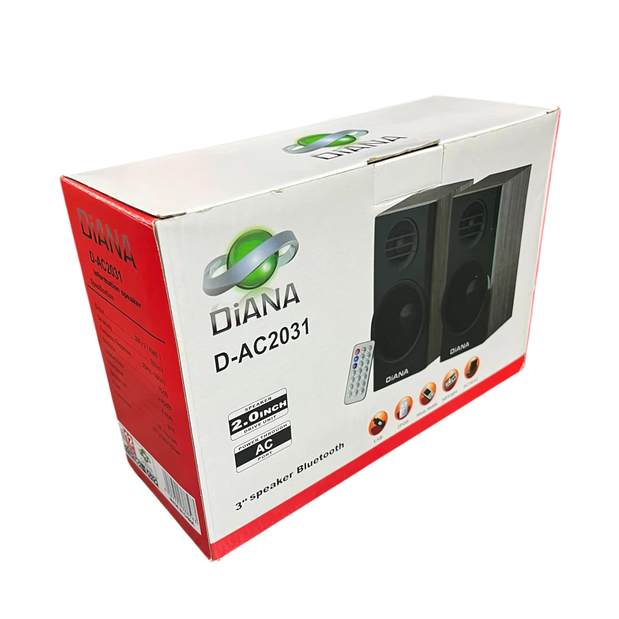 اسپیکر دسکتاپ بلوتوثی دیانا مدل Diana D-AC2031 — تصویر ۸