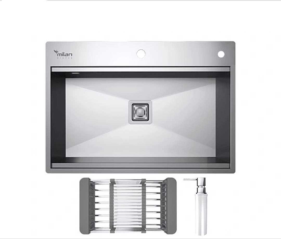 سینک 4075S01 توکار استیل میلان