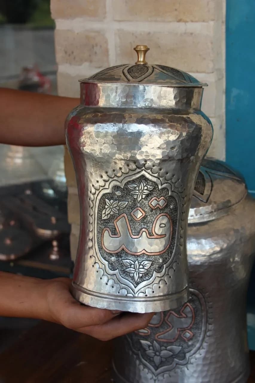 بانکه مسی خمره ای قلع شده دست ساز مس نفیس — تصویر ۲